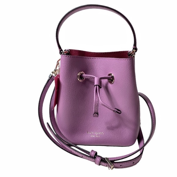 NWT Kate Spade New York EVA Pink Mauve Small Bucket Bag - Picture 14 of 16